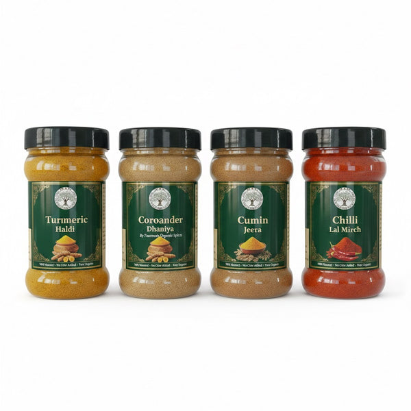 Trueroots Powder Masala Starter Pack | Haldi, Dhaniya, Jeera, Lal Mirch