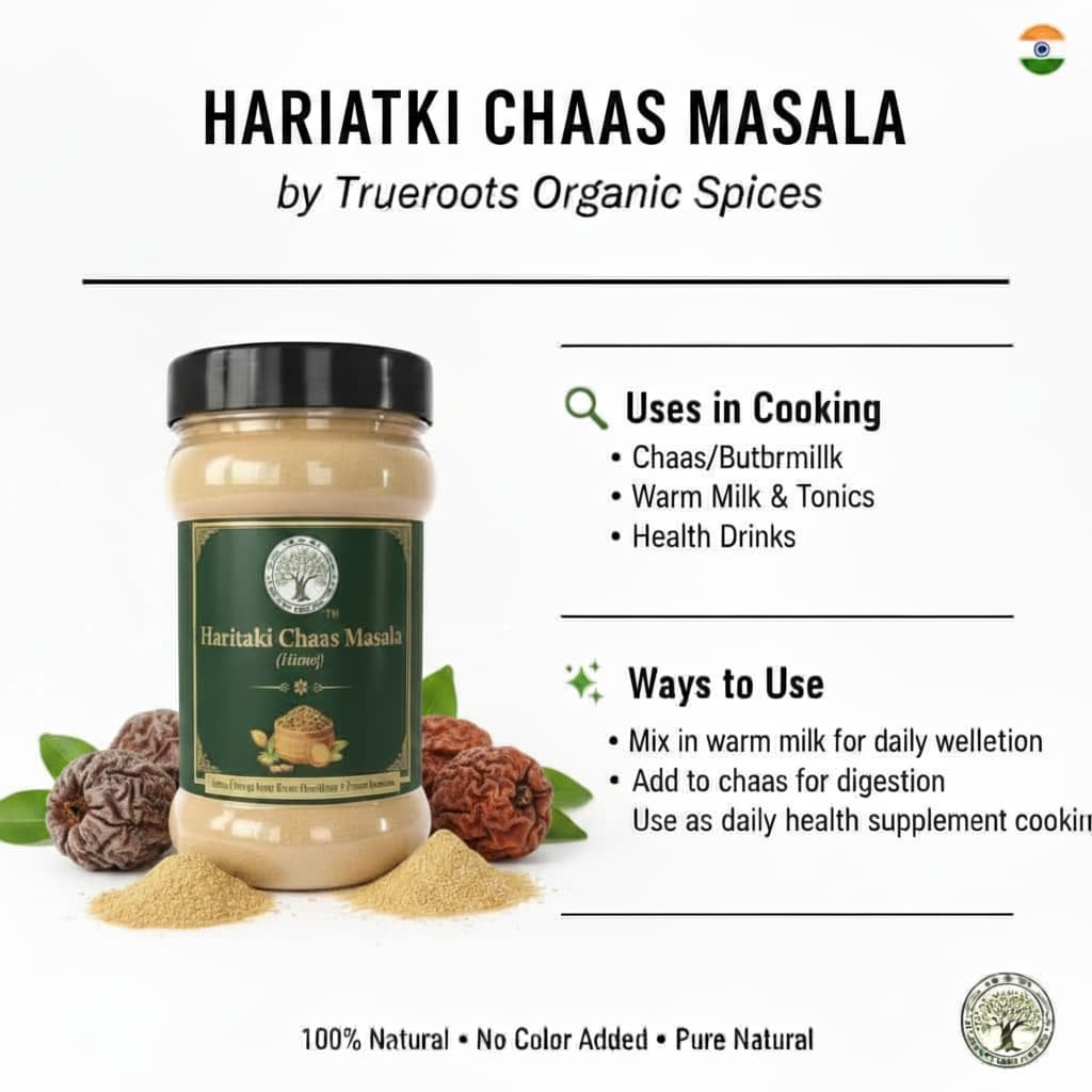 Trueroots Organic Spices Natural Spices Haritaki Chaas Masala Powder | Himej Chaas Mix | No Additives