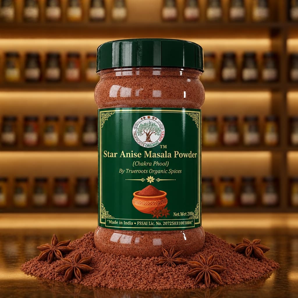 Trueroots Organic Spices Star Anise Masala Powder Chakra Phool Jar