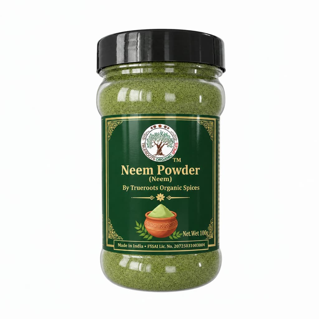 Trueroots Organic Spices Neem Powder Jar