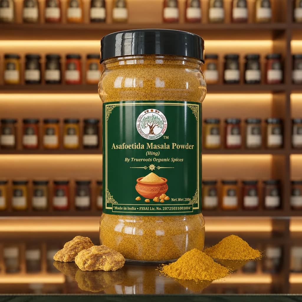 Trueroots Organic Spices Asafoetida Masala Powder Hing Jar