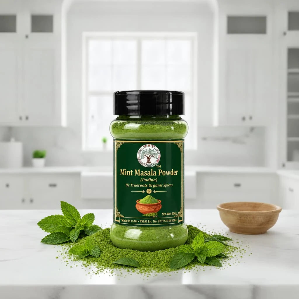 Trueroots Organic Spices Mint Masala Powder Pudina Jar