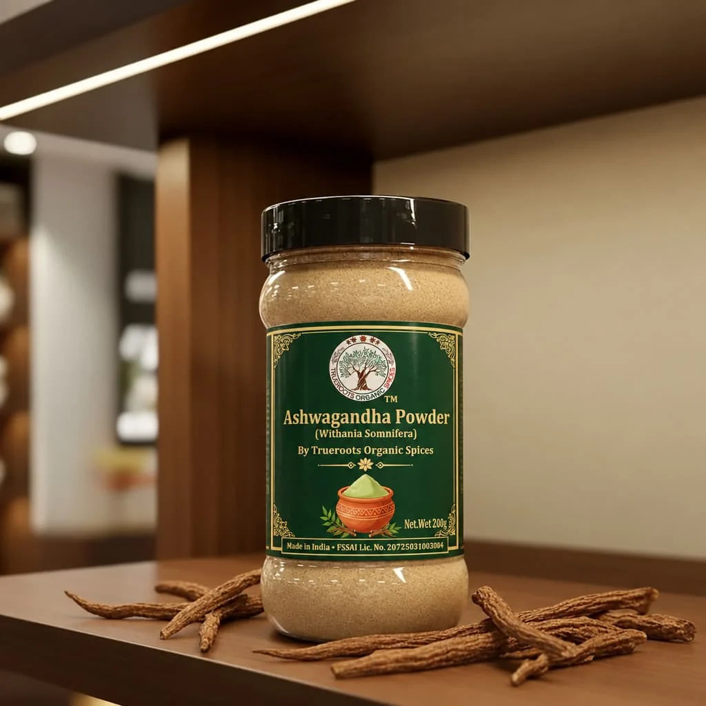 Trueroots Organic Spices Ashwagandha Powder Jar