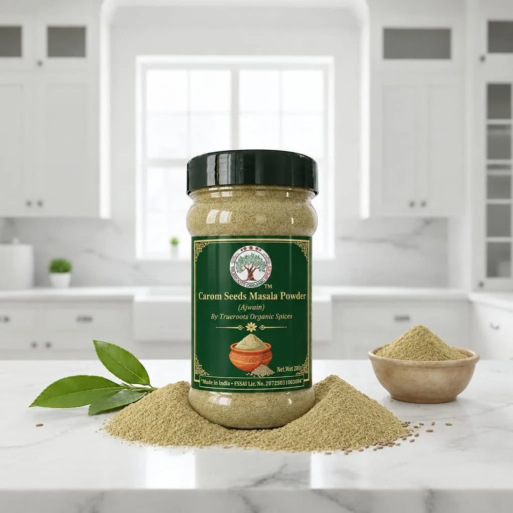 Trueroots Organic Spices Carom Seeds Masala Powder Ajwain Jar