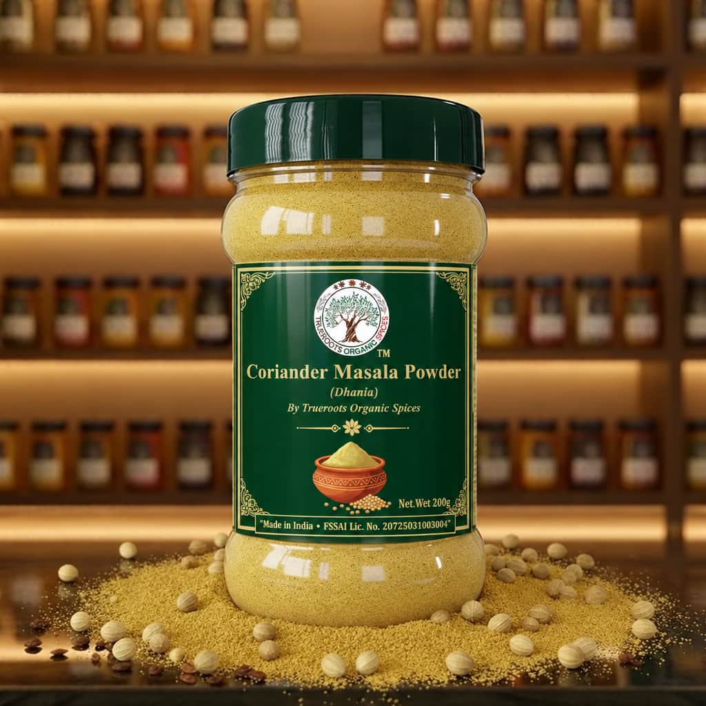 Trueroots Organic Spices Coriander Masala Powder Dhania Jar