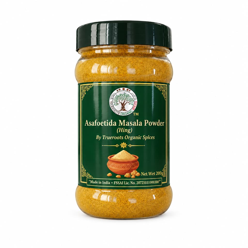 Trueroots Organic Spices Asafoetida Masala Powder Hing Jar