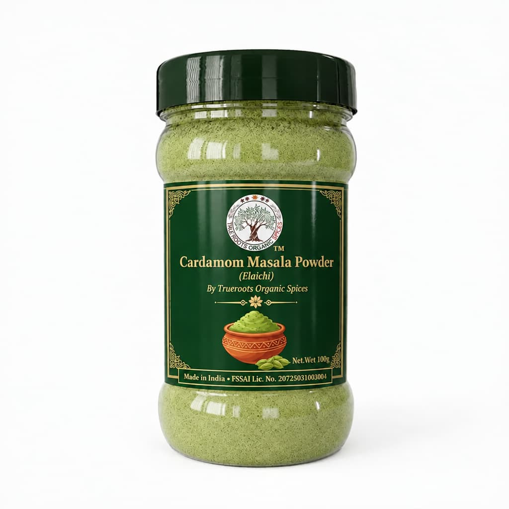 Trueroots Organic Spices Cardamom Masala Powder Elaichi Jar