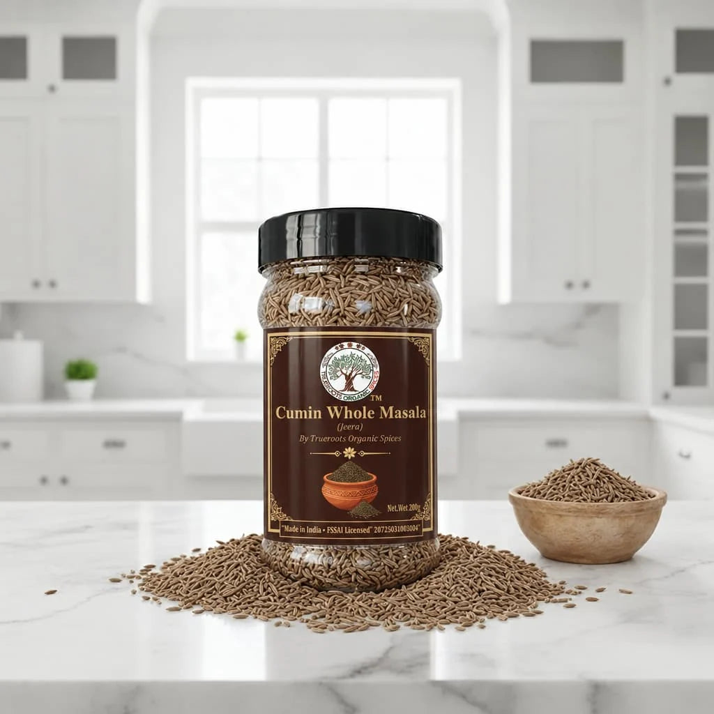 Trueroots Organic Spices Cumin Whole Masala Jeera Jar