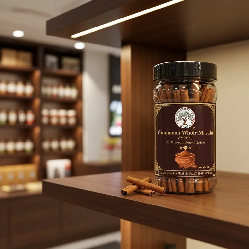 Trueroots Organic Spices Cinnamon Whole Masala Dalchini Jar 80g