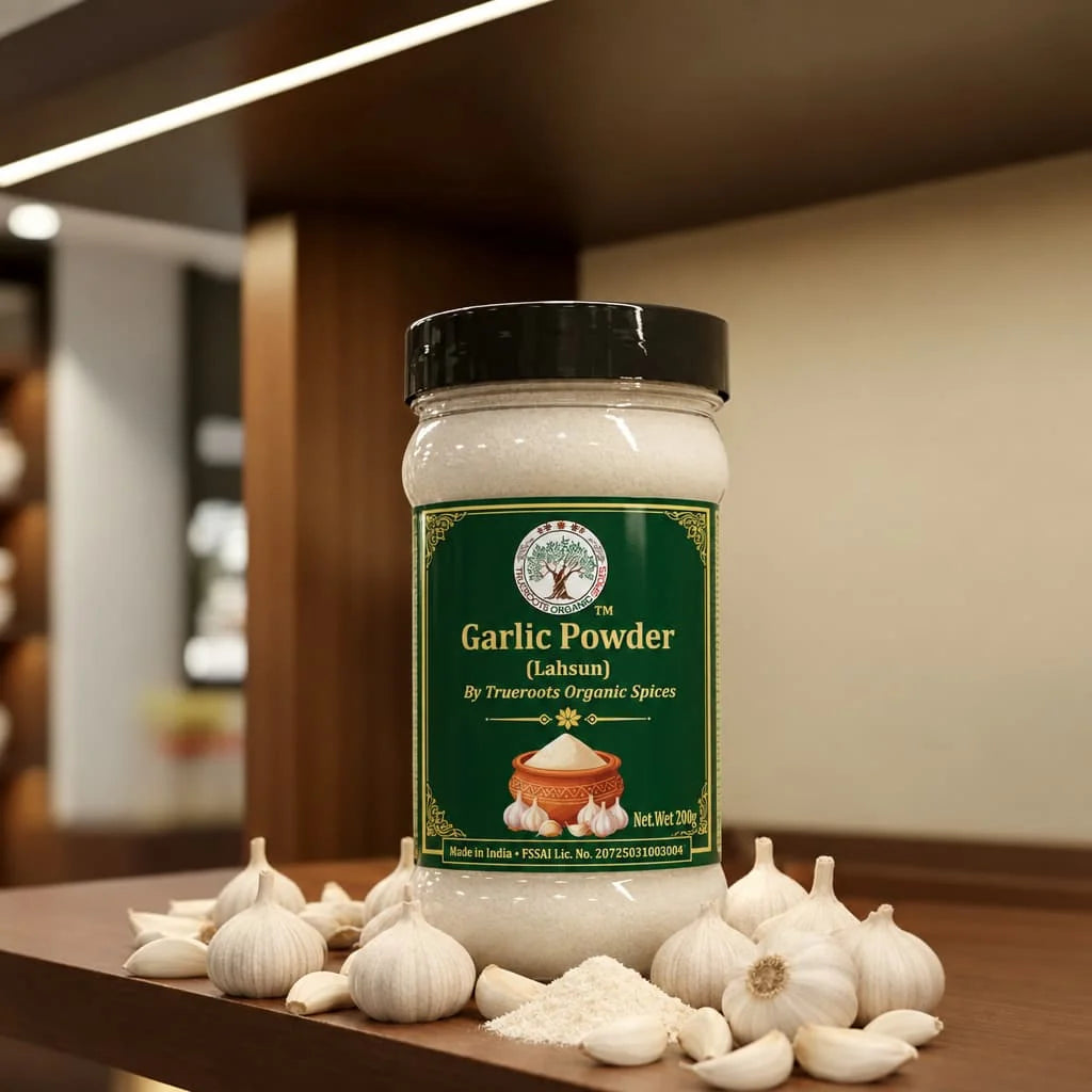Trueroots Organic Spices Garlic Powder Lahsun Jar