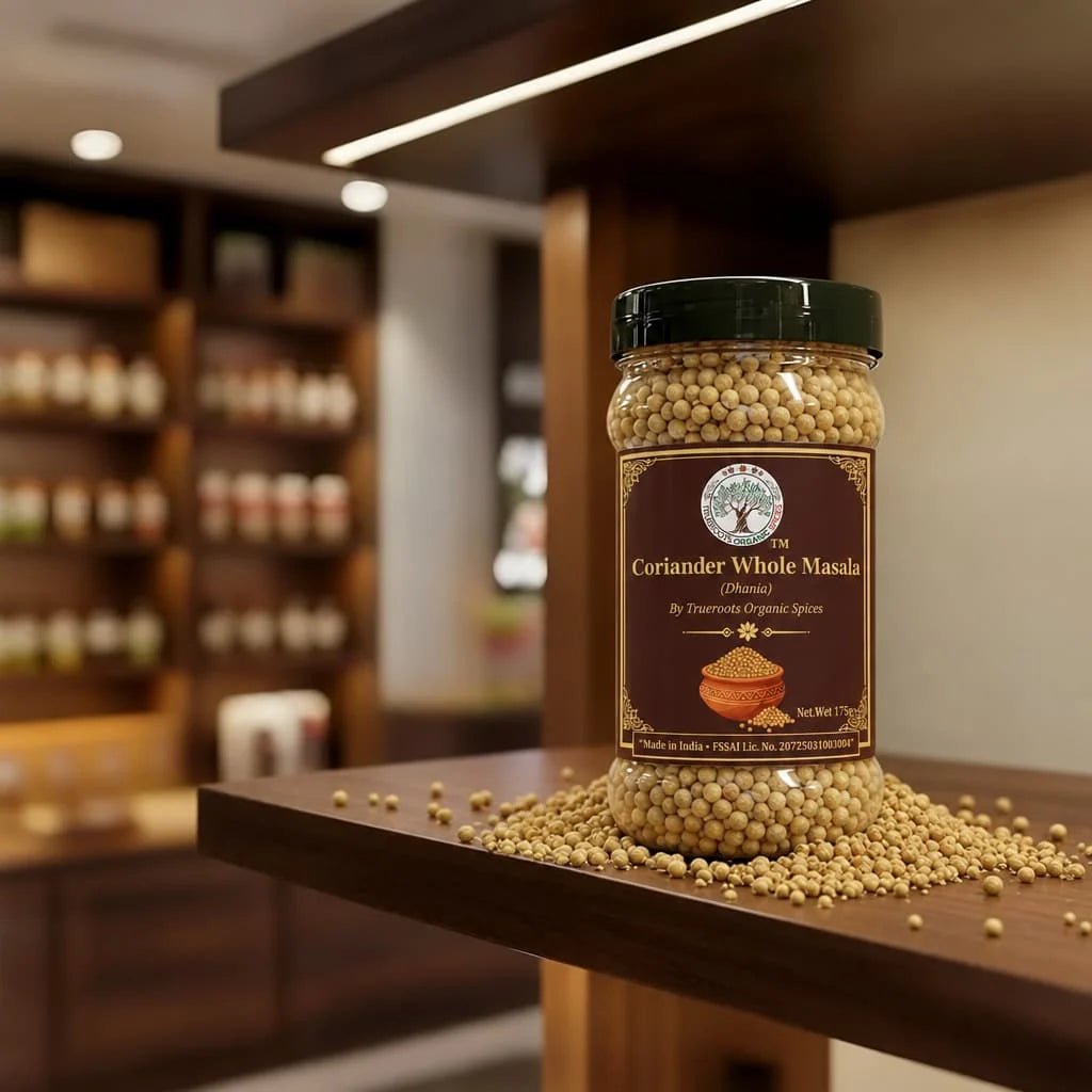 Trueroots Organic Spices Coriander Whole Masala Dhania Jar