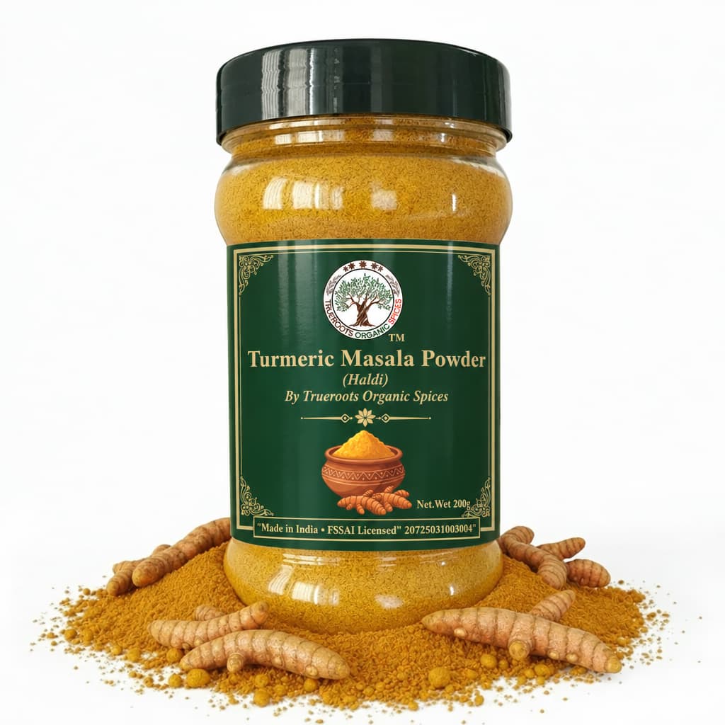 Trueroots Organic Spices Turmeric Masala Powder Haldi Jar
