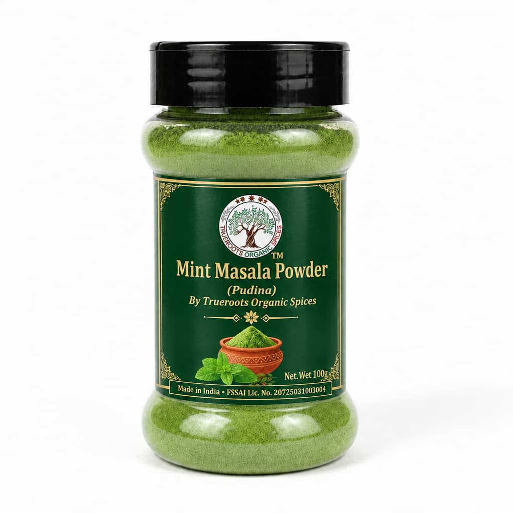 Trueroots Organic Spices Mint Masala Powder Pudina Jar