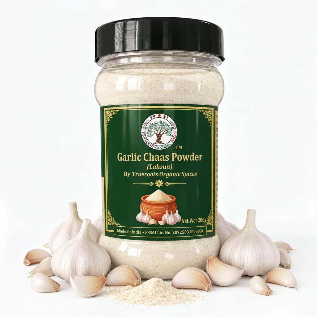 Trueroots Organic Spices Garlic Chaas Powder Lahsun Jar - Buttermilk Seasoning Blend
