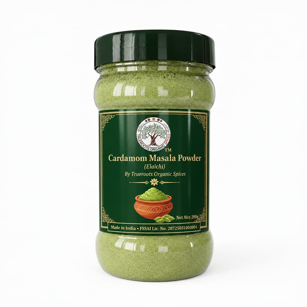 Trueroots Organic Spices Cardamom Masala Powder Elaichi Jar