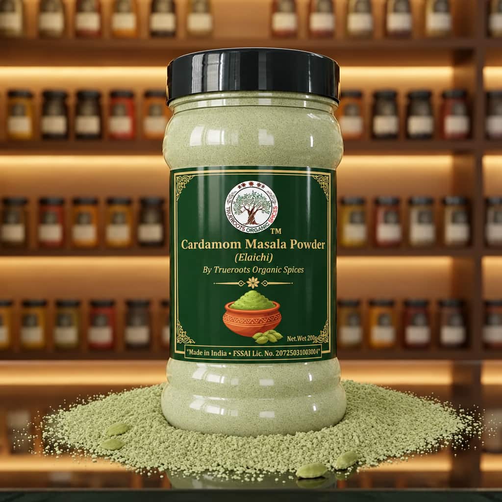 Trueroots Organic Spices Cardamom Masala Powder Elaichi Jar