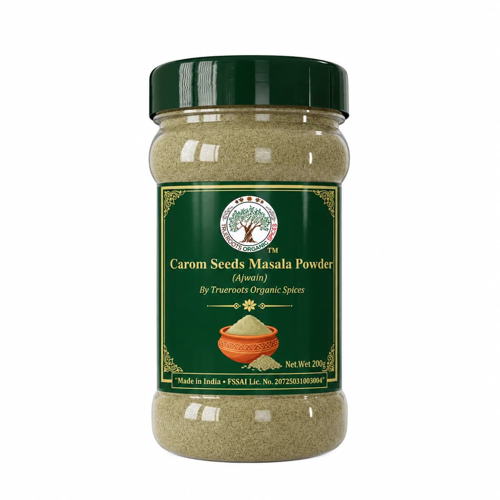 Trueroots Organic Spices Carom Seeds Masala Powder Ajwain Jar