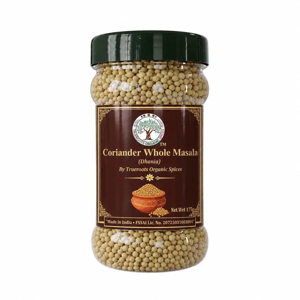Trueroots Organic Spices Coriander Whole Masala Dhania Jar