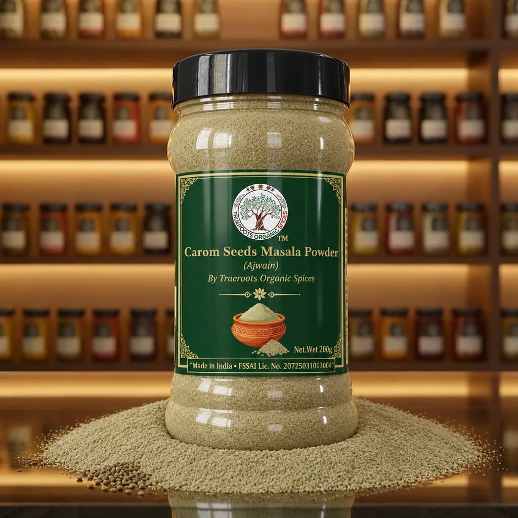 Trueroots Organic Spices Carom Seeds Masala Powder Ajwain Jar