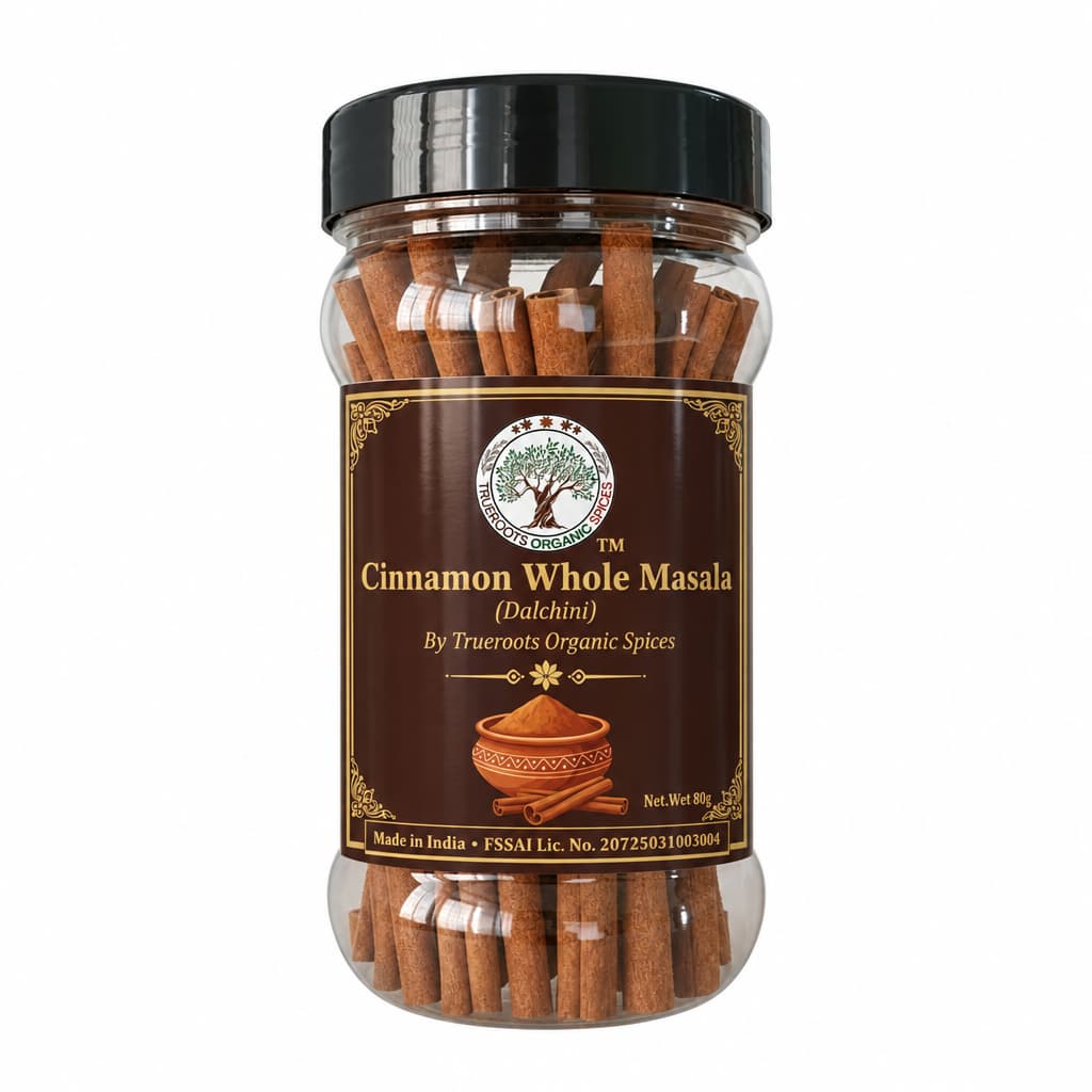 Trueroots Organic Spices Cinnamon Whole Masala Dalchini Jar 80g