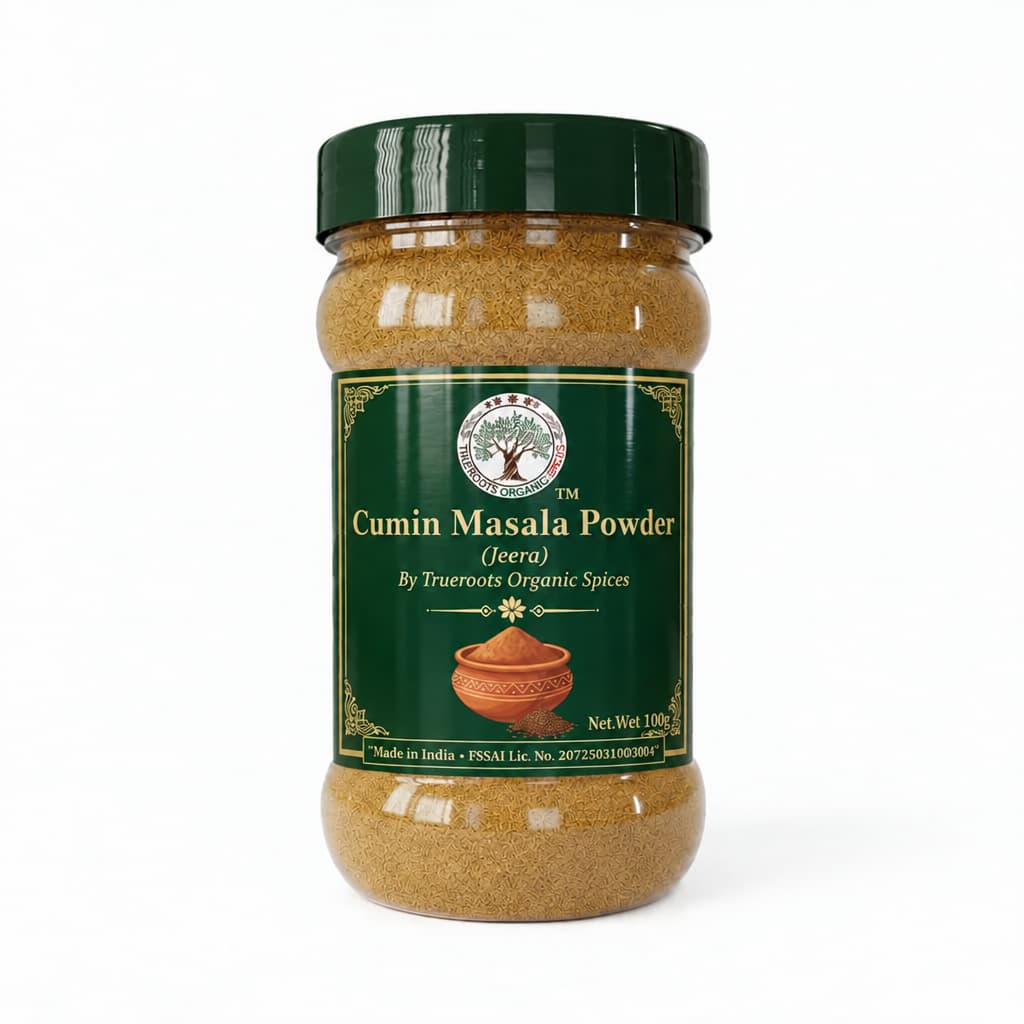 Trueroots Organic Spices Cumin Masala Powder Jeera Jar