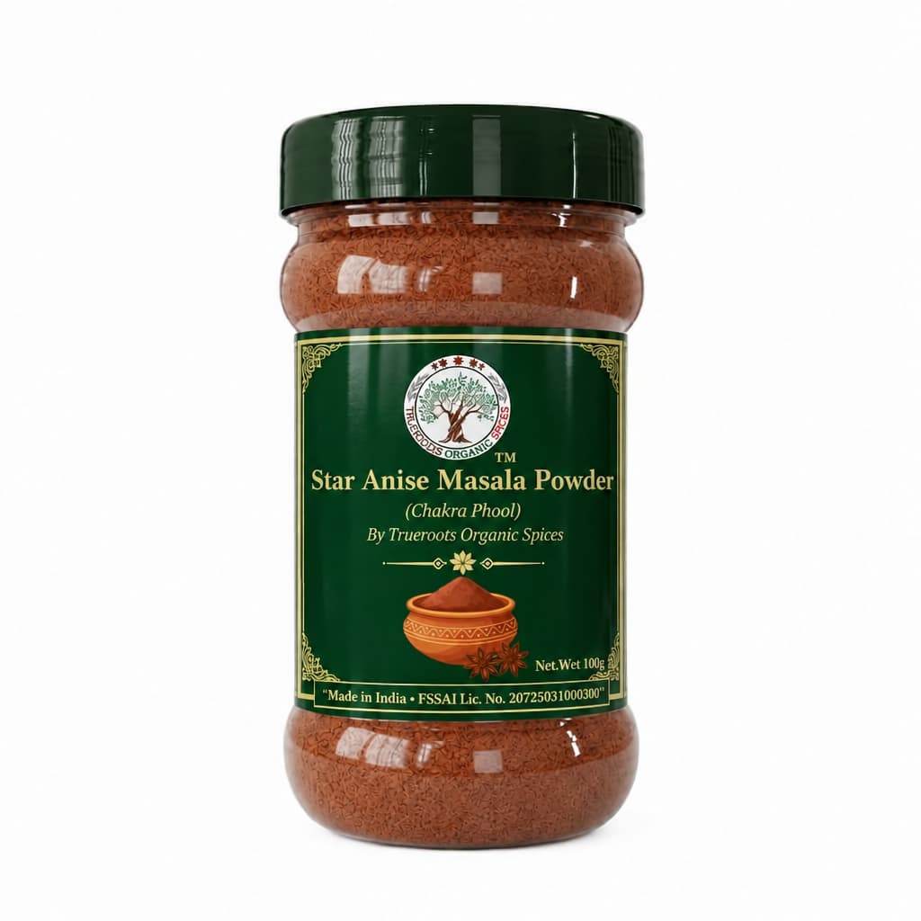 Trueroots Organic Spices Star Anise Masala Powder Chakra Phool Jar