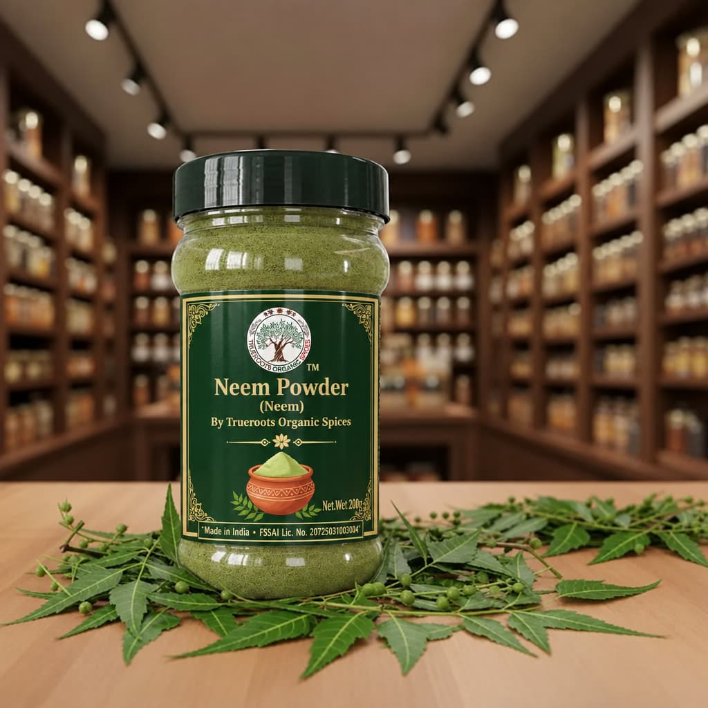 Trueroots Organic Spices Neem Powder Jar