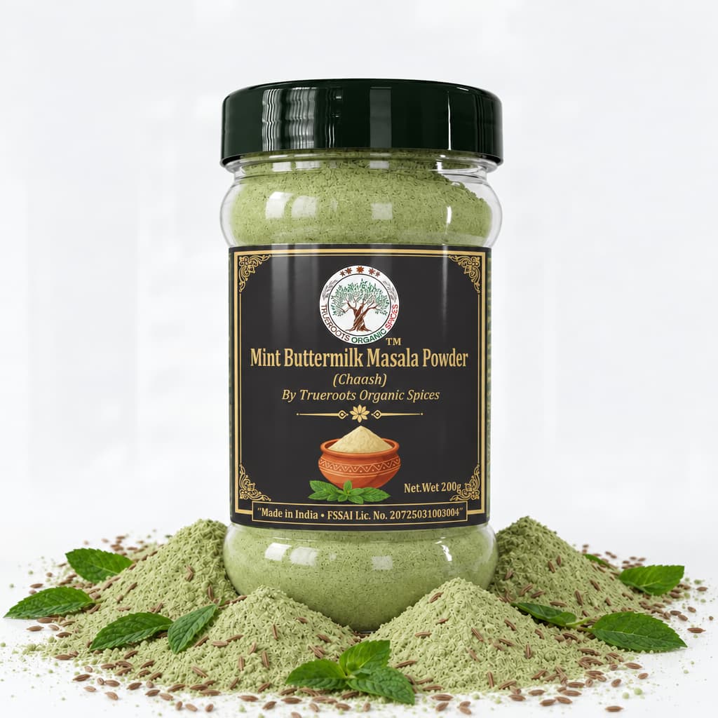 Trueroots Organic Spices Mint Buttermilk Masala Powder Chaash Jar
