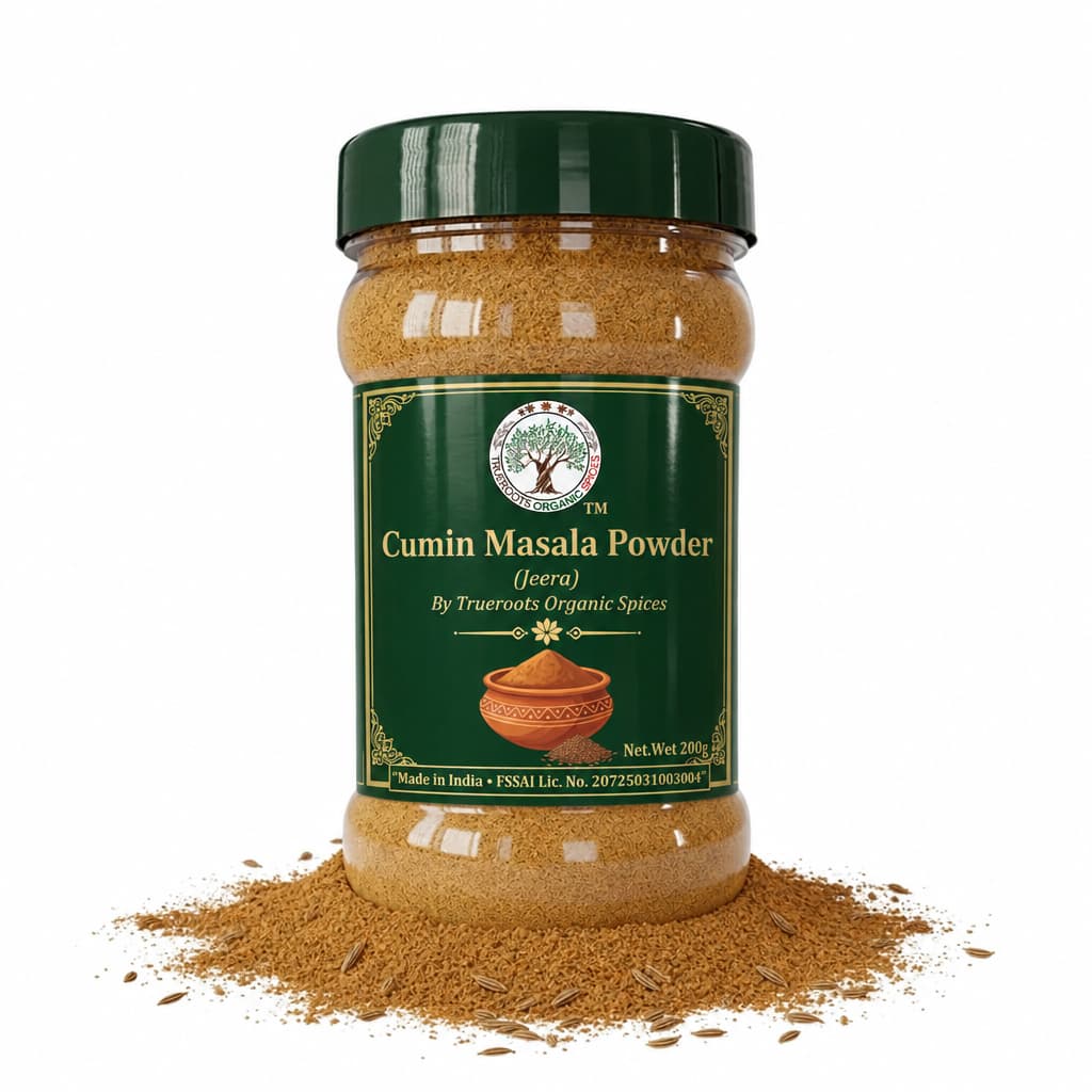 Trueroots Organic Spices Cumin Masala Powder Jeera Jar