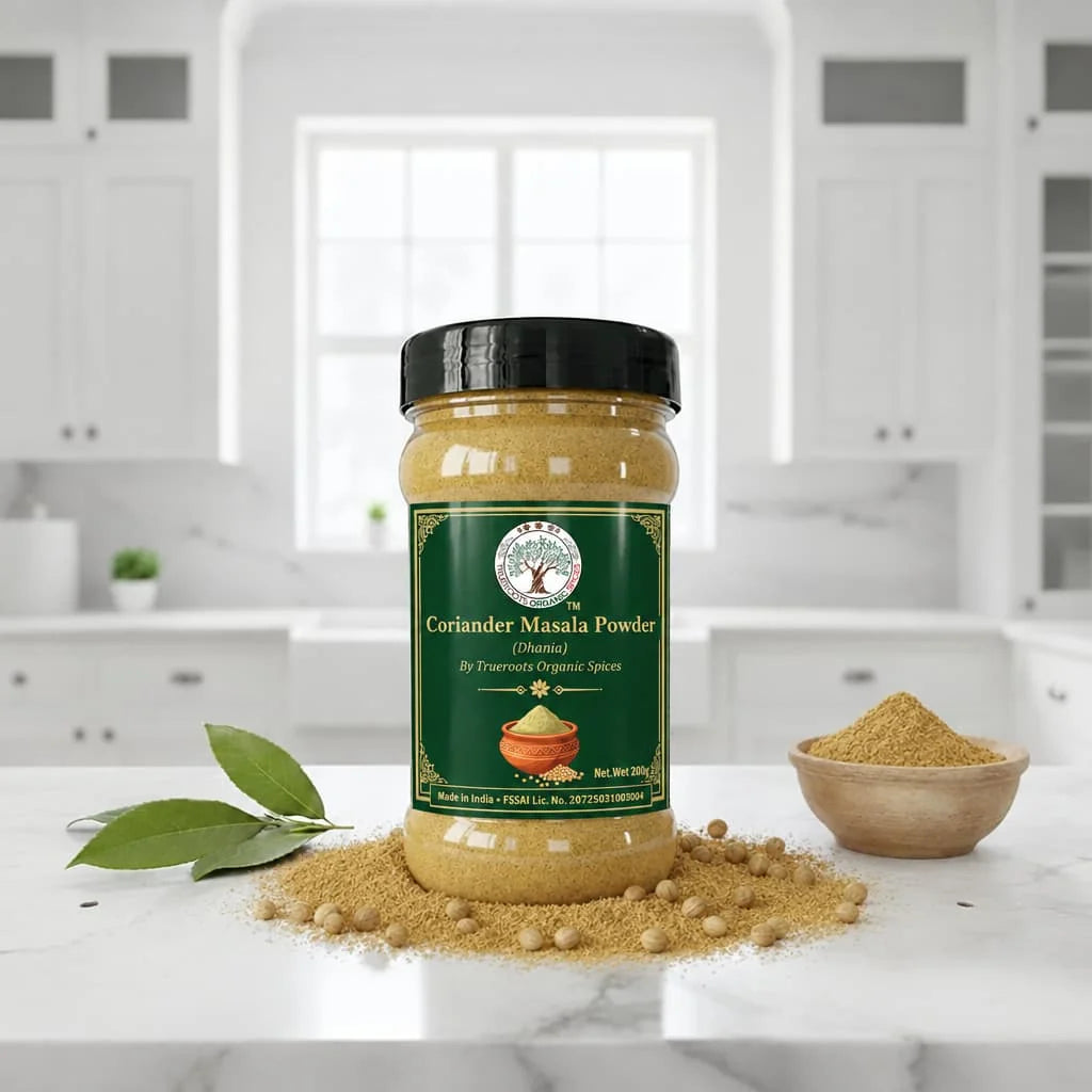Trueroots Organic Spices Coriander Masala Powder Dhania Jar