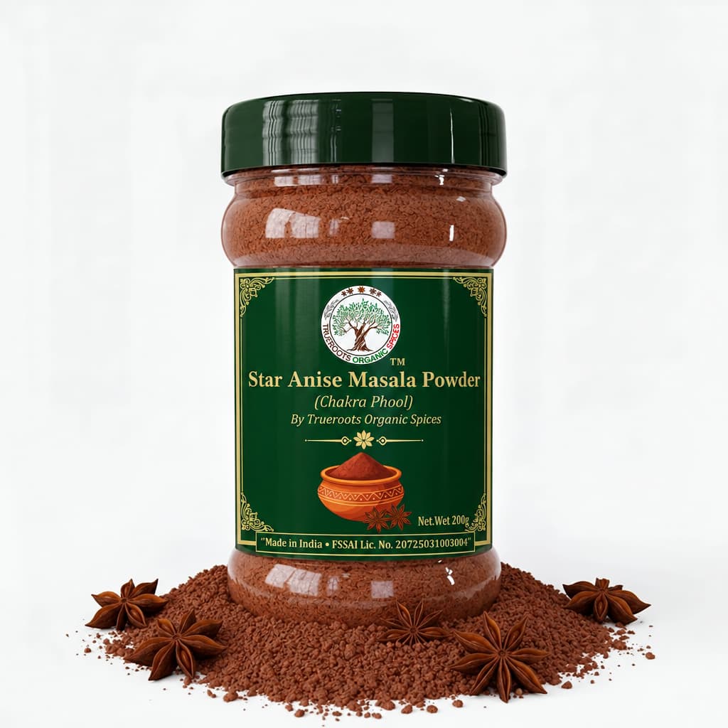 Trueroots Organic Spices Star Anise Masala Powder Chakra Phool Jar