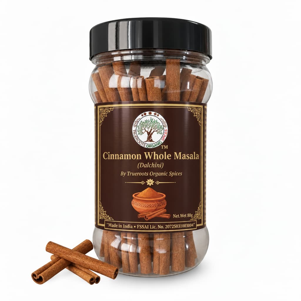 Trueroots Organic Spices Cinnamon Whole Masala Dalchini Jar 80g