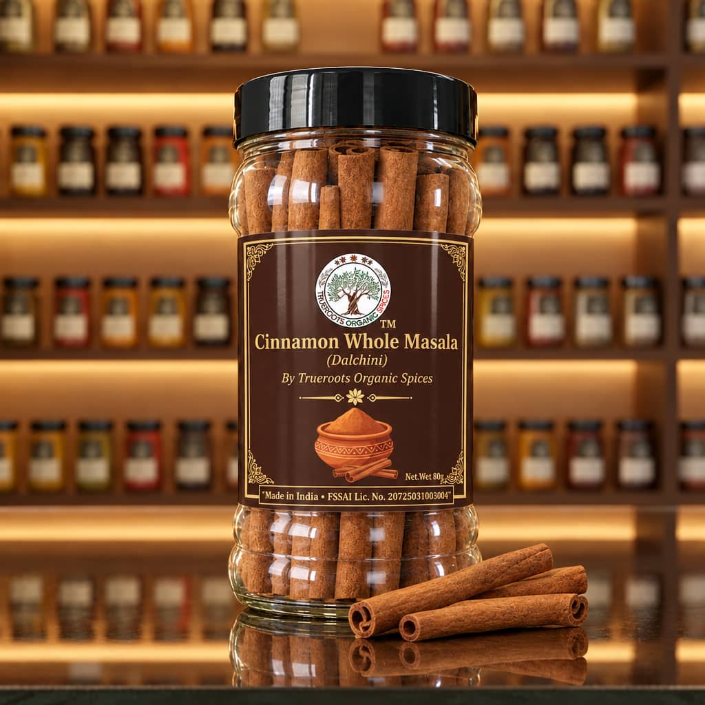 Trueroots Organic Spices Cinnamon Whole Masala Dalchini Jar 80g