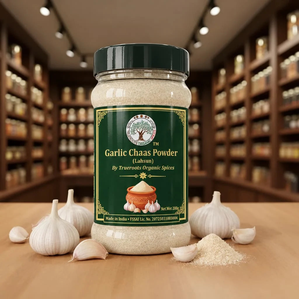Trueroots Organic Spices Garlic Chaas Powder Lahsun Jar - Buttermilk Seasoning Blend