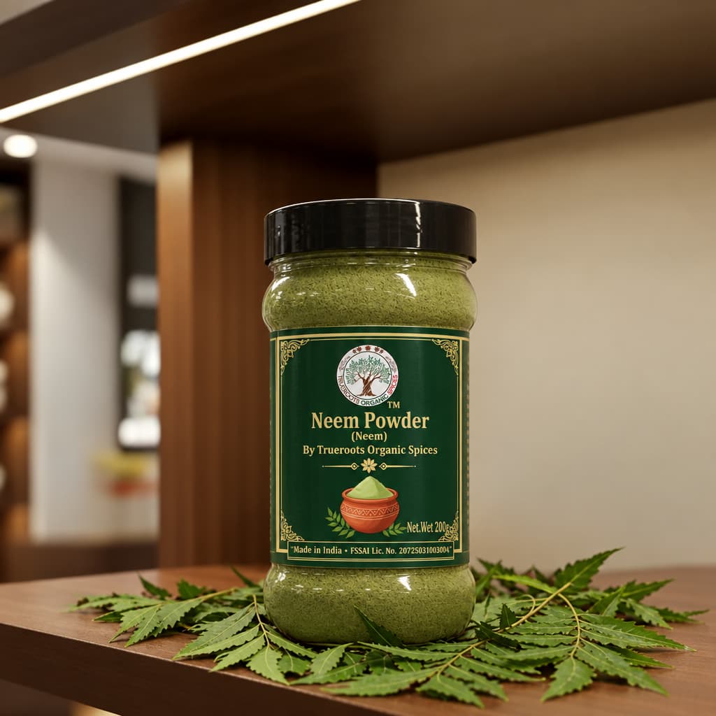 Trueroots Organic Spices Neem Powder Jar