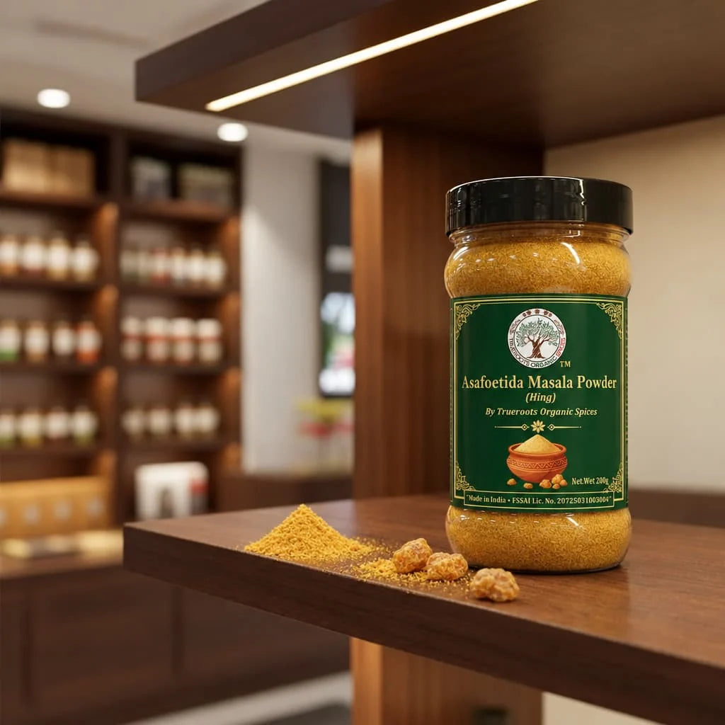 Trueroots Organic Spices Asafoetida Masala Powder Hing Jar
