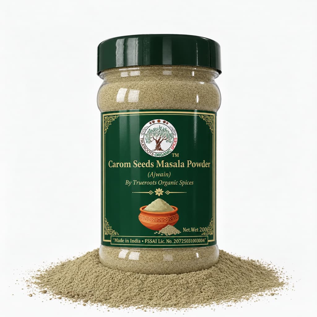 Trueroots Organic Spices Carom Seeds Masala Powder Ajwain Jar