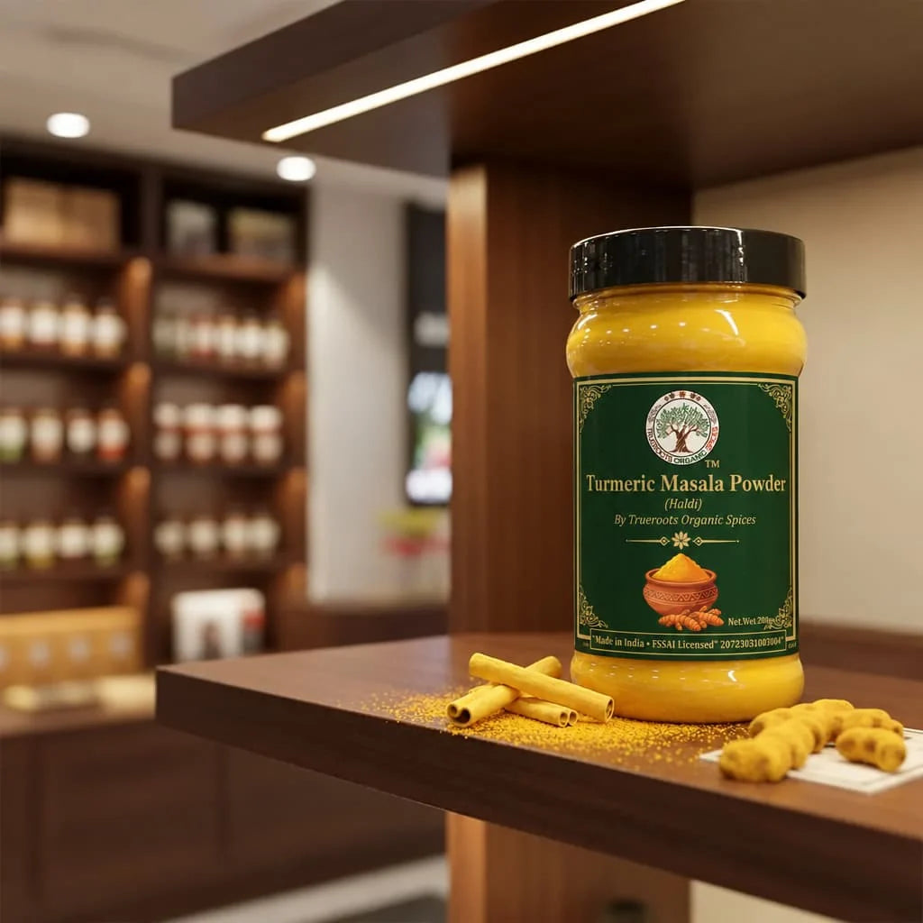 Trueroots Organic Spices Turmeric Masala Powder Haldi Jar