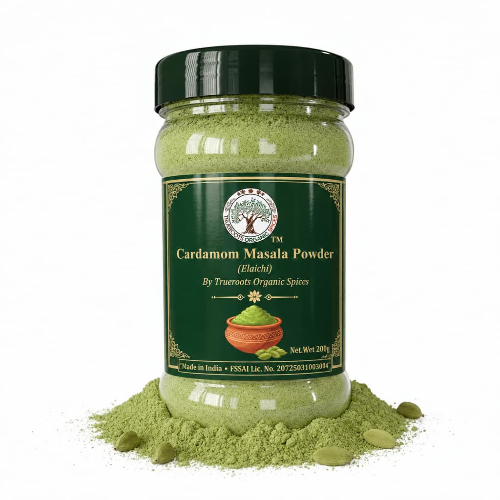 Trueroots Organic Spices Cardamom Masala Powder Elaichi Jar