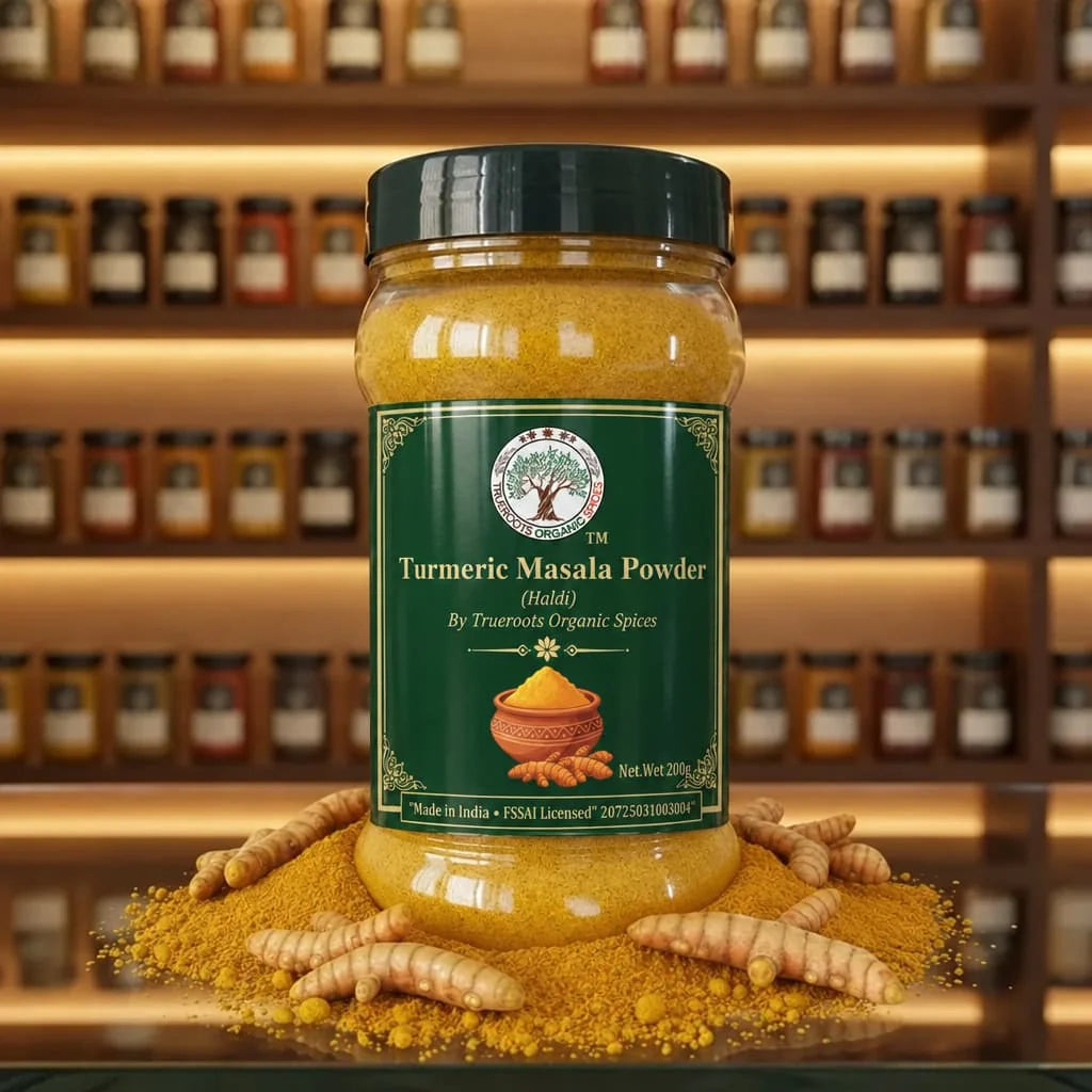Trueroots Organic Spices Turmeric Masala Powder Haldi Jar