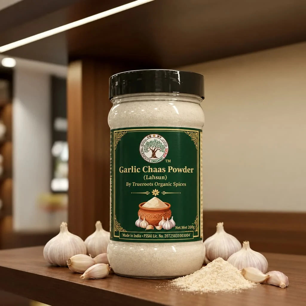 Trueroots Organic Spices Garlic Chaas Powder Lahsun Jar - Buttermilk Seasoning Blend
