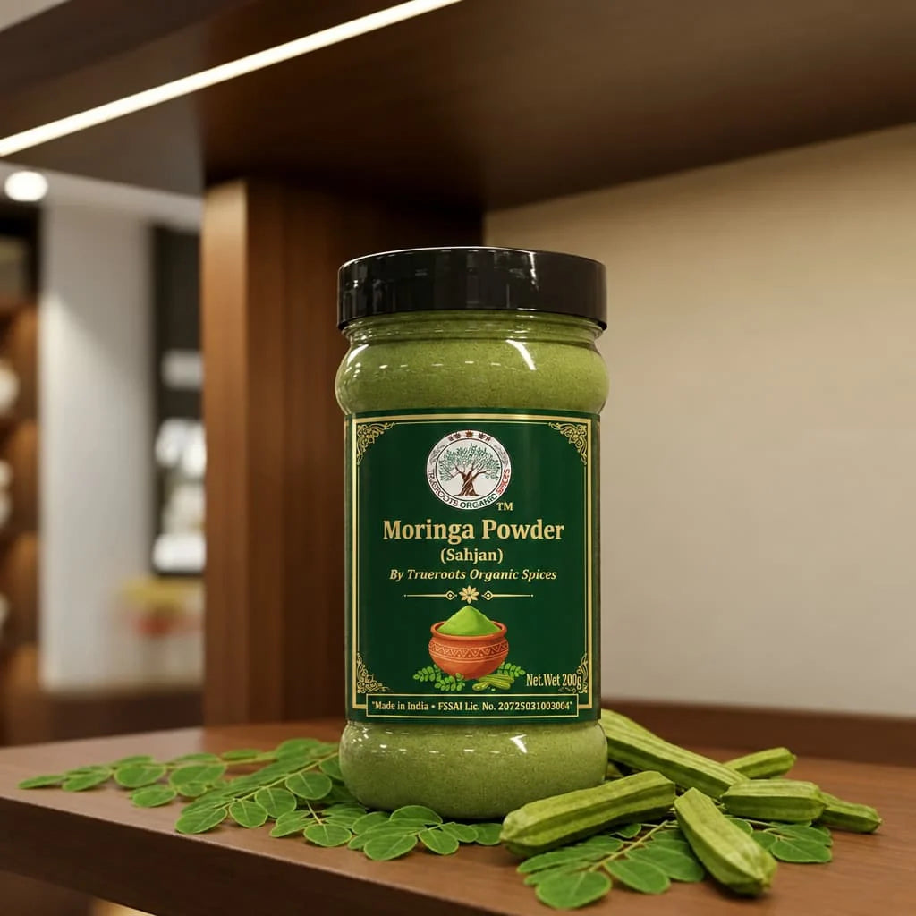 Trueroots Organic Spices Moringa Powder Sahjan Jar