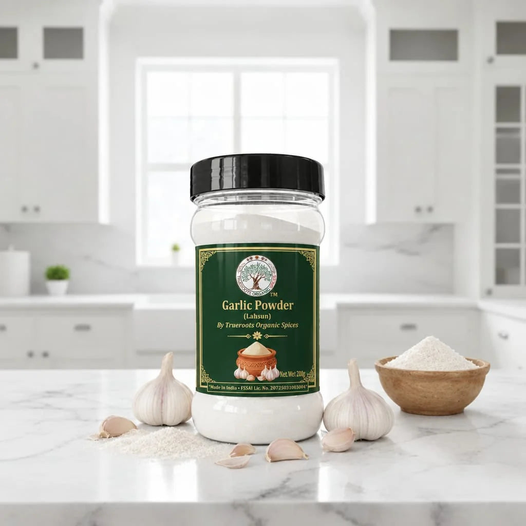 Trueroots Organic Spices Garlic Powder Lahsun Jar