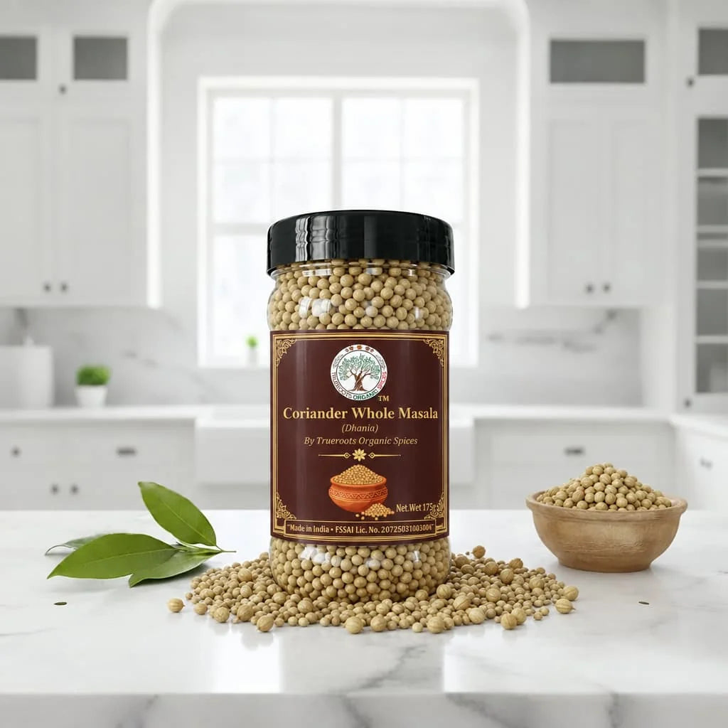 Trueroots Organic Spices Coriander Whole Masala Dhania Jar
