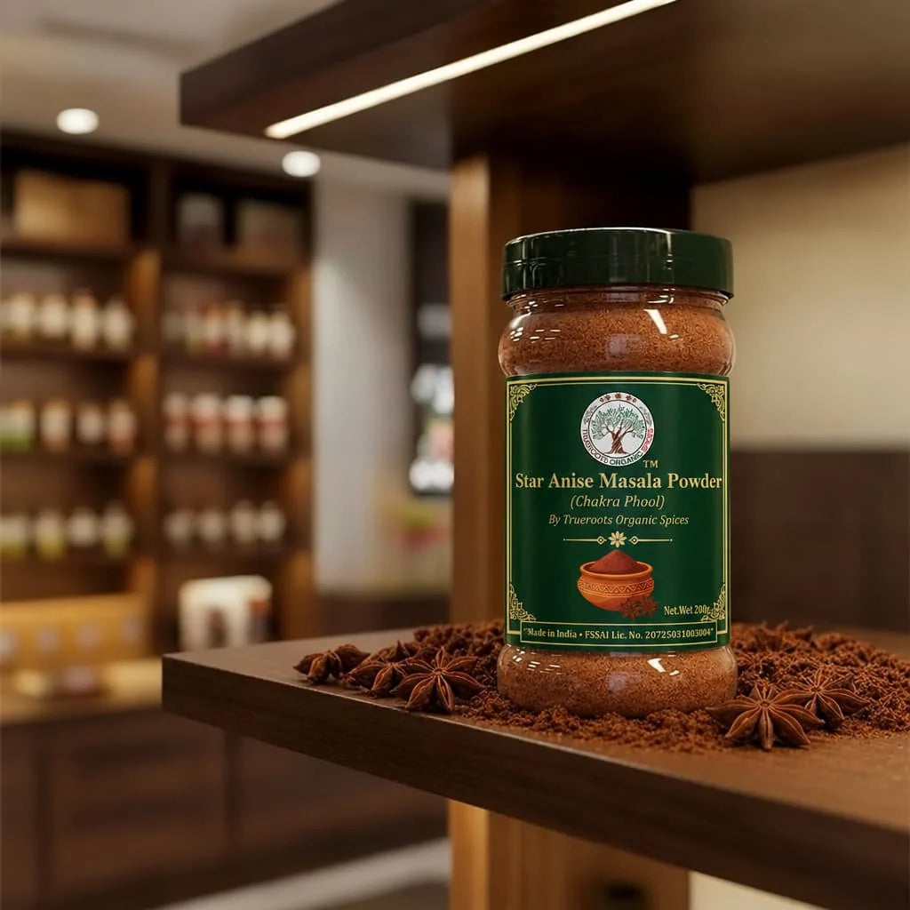 Trueroots Organic Spices Star Anise Masala Powder Chakra Phool Jar