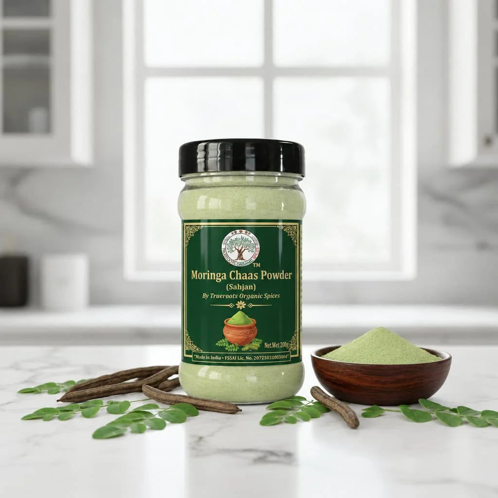 Trueroots Organic Spices Moringa Chaas Powder Sahjan Jar - Buttermilk Seasoning Blend