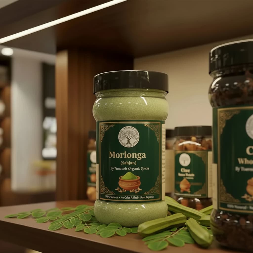 Trueroots Organic Spices Natural Spices Moringa Powder | Sahjan Powder | No Additives